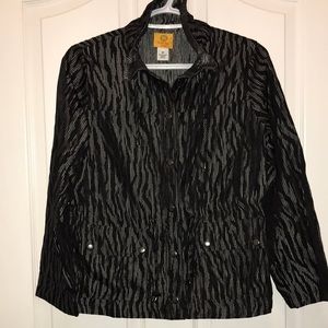🧵 Black Zebra Print Blazer